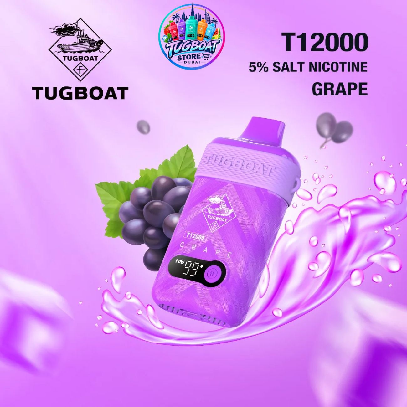Tugboat T12000 Grape Disposable Vape Tugboat T12000 Grape Disposable Vape